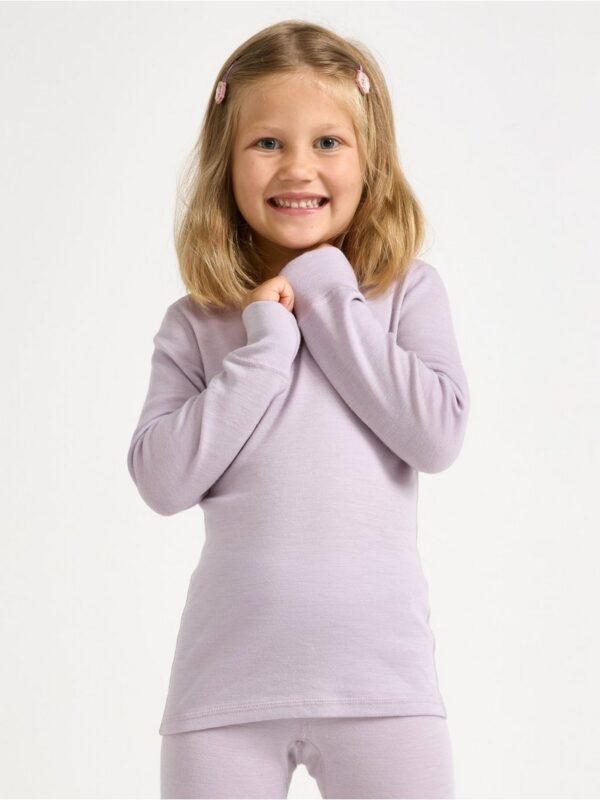 Long-sleeved top in merino wool - 8168828-6375