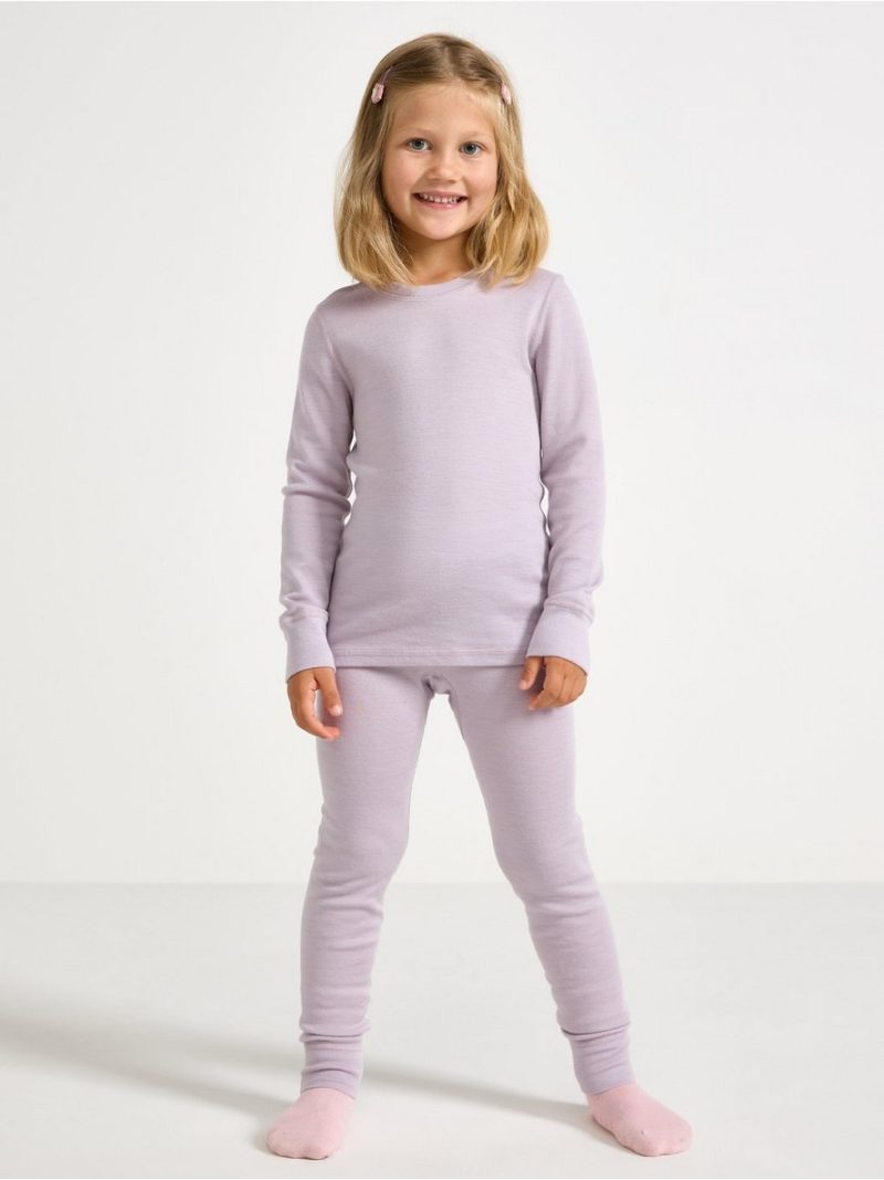 Long-sleeved top in merino wool - 8168828-6375