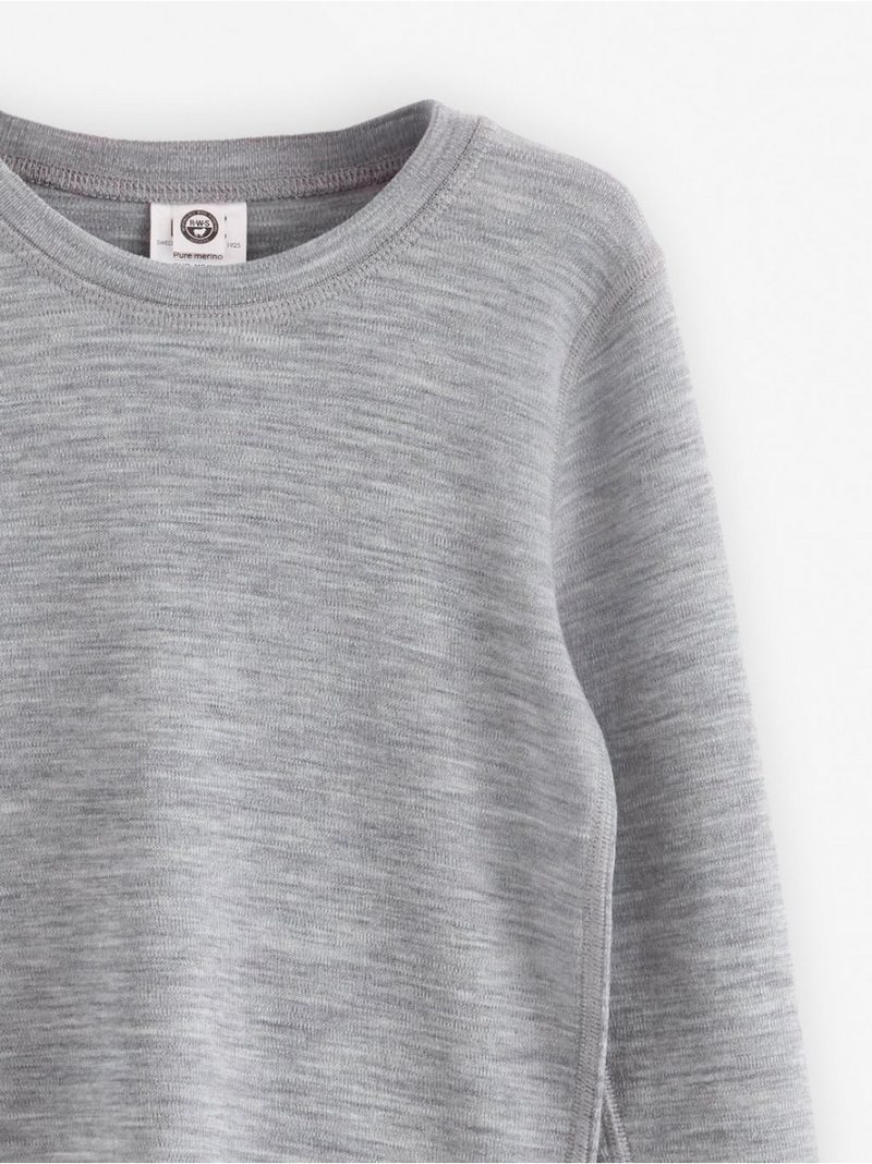 Long-sleeved top in merino wool - 8168828-7798