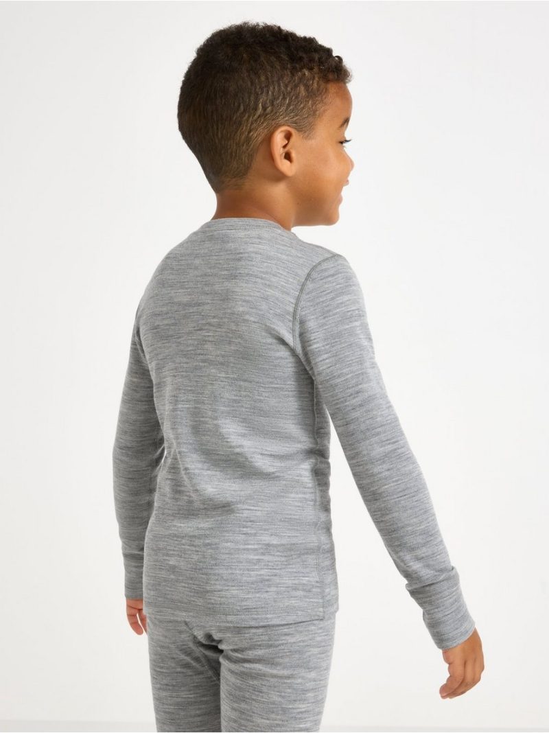 Long-sleeved top in merino wool - 8168828-7798