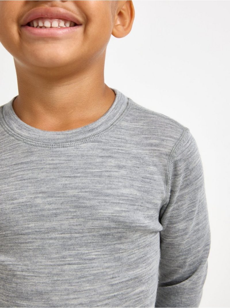 Long-sleeved top in merino wool - 8168828-7798