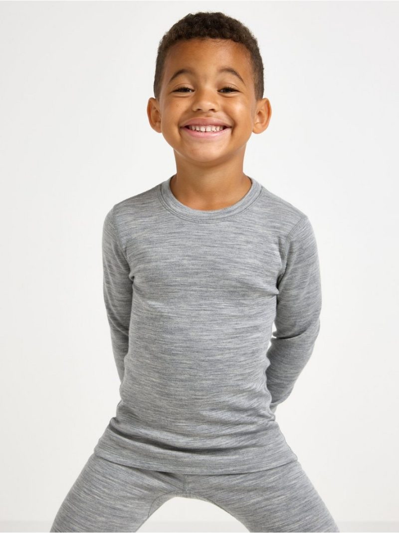 - Long-sleeved top in merino wool Long-sleeved top in merino wool - 8168828-7798