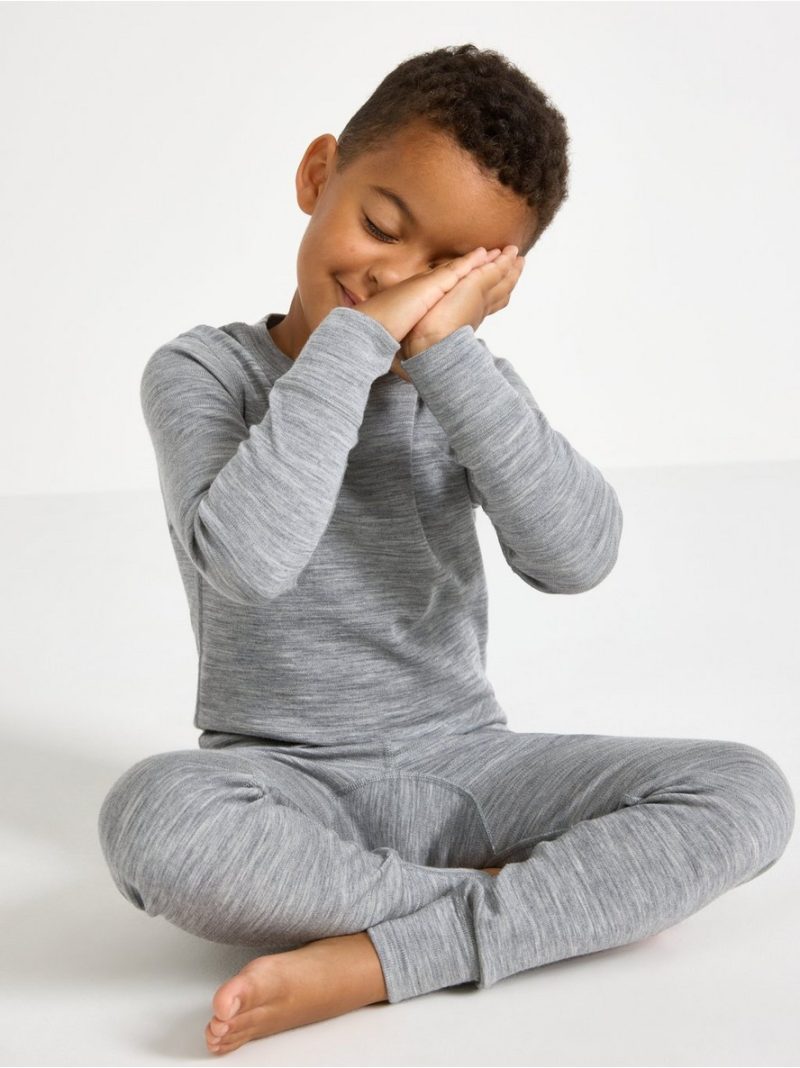 Long-sleeved top in merino wool - 8168828-7798