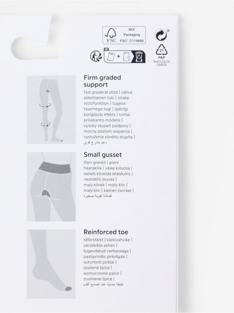 Firm support semi shine tights 70 denier - 8308377-80