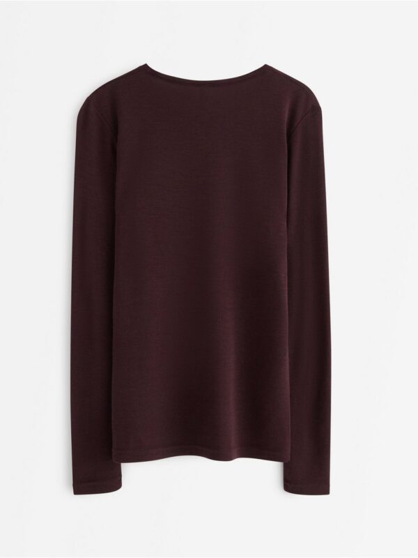 Long sleeve top in merino wool - 8362682-8704