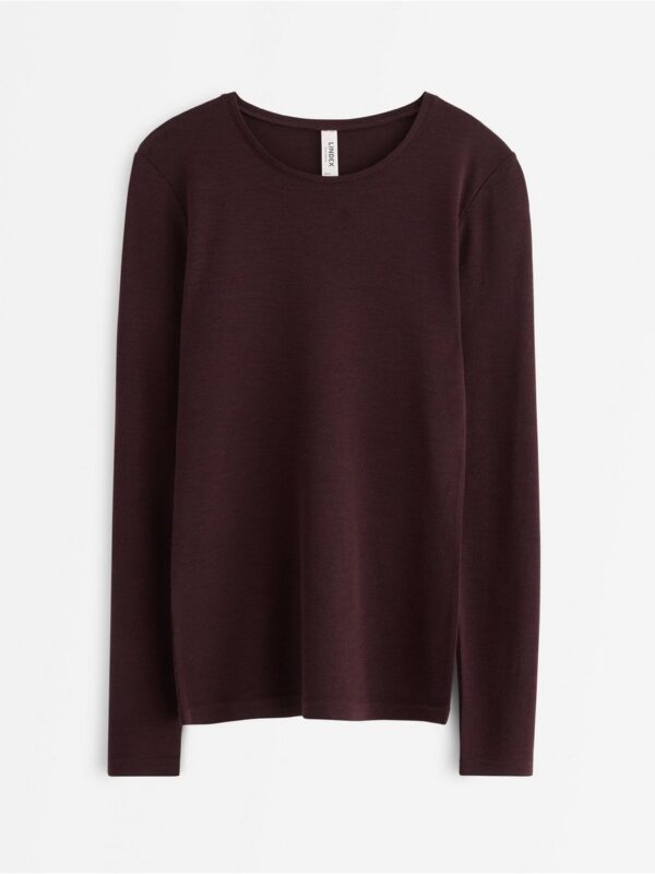 Long sleeve top in merino wool - 8362682-8704