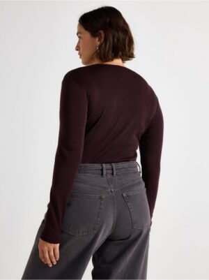 Long sleeve top in merino wool - 8362682-8704
