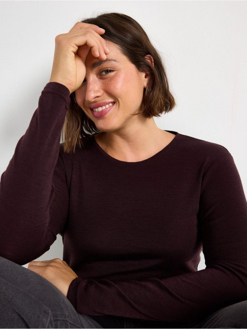 Majica - Long sleeve top in merino wool - 8362682-8704