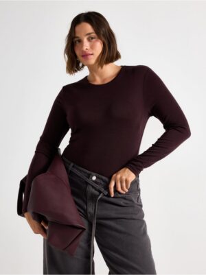 Long sleeve top in merino wool - 8362682-8704