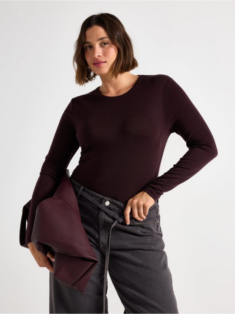 Majica - Long sleeve top in merino wool - 8362682-8704