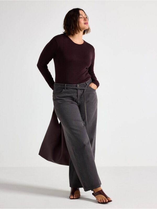 Long sleeve top in merino wool - 8362682-8704