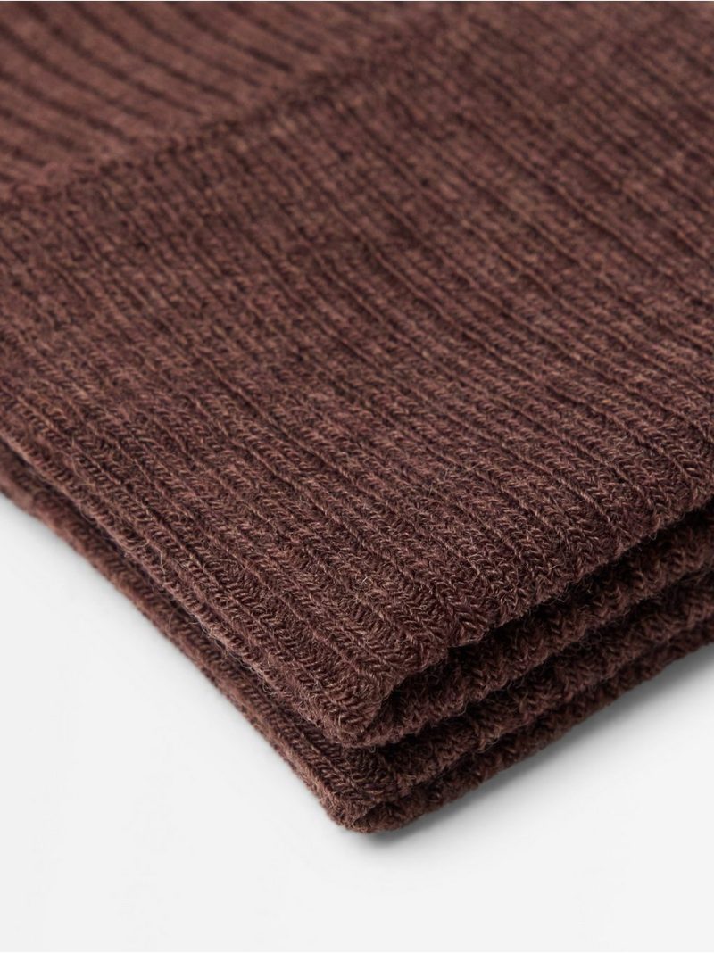 Ribbed merino wool socks - 8436103-1422