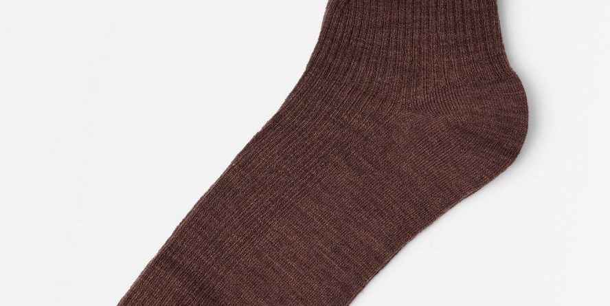Ribbed merino wool socks - 8436103-1422