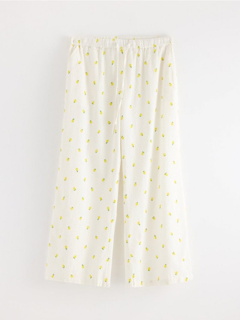 Pyjama trousers in seersucker - 8579929-4791
