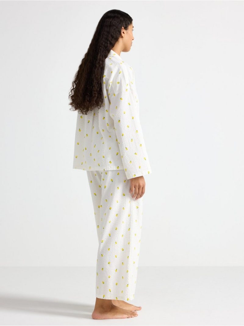 Pyjama trousers in seersucker - 8579929-4791