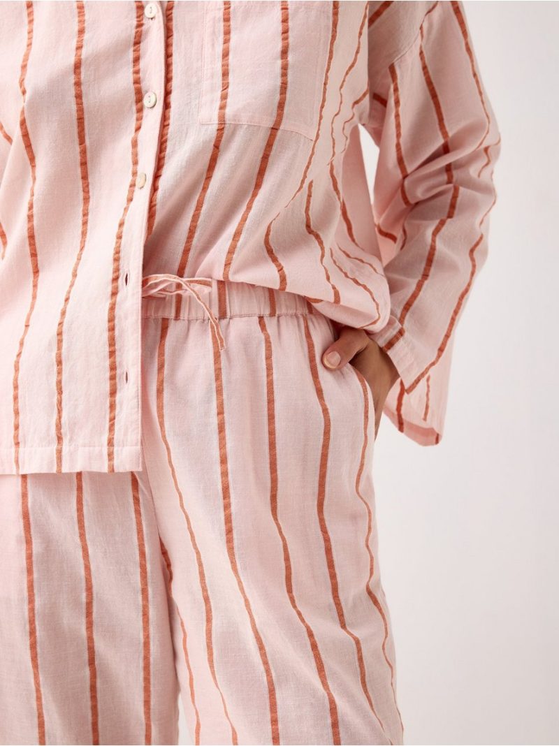 Pyjama trousers in seersucker - 8579929-7723