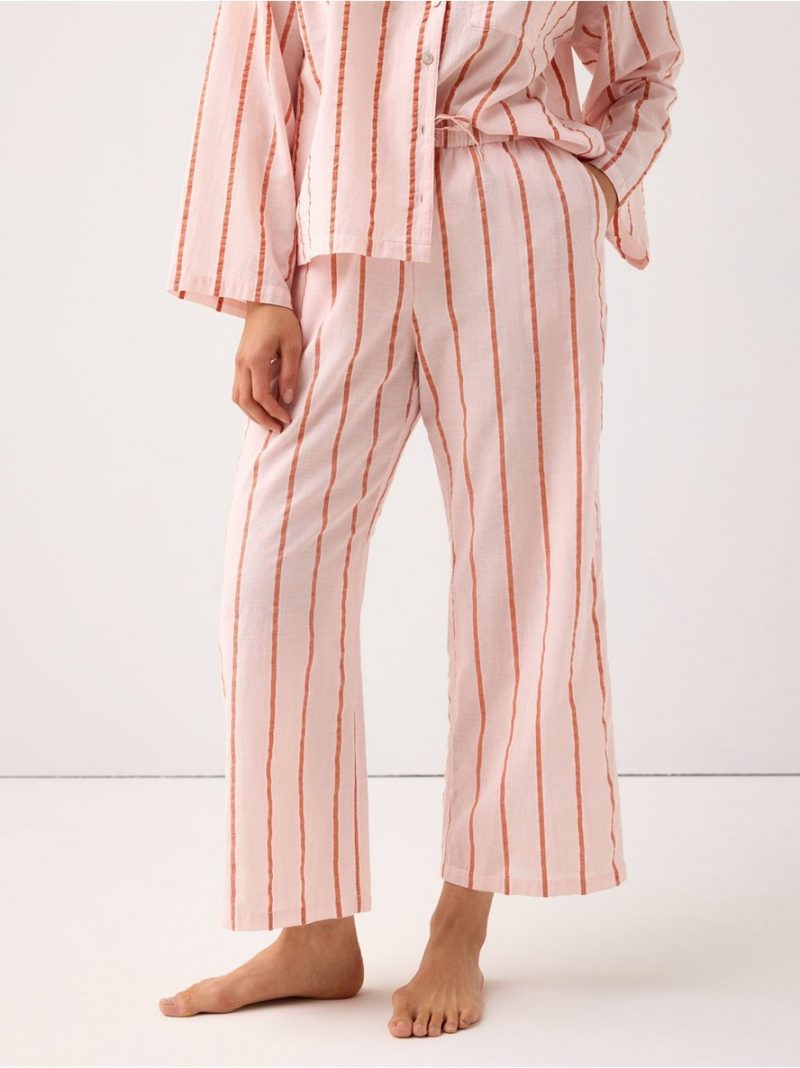 Pyjama trousers in seersucker - 8579929-7723
