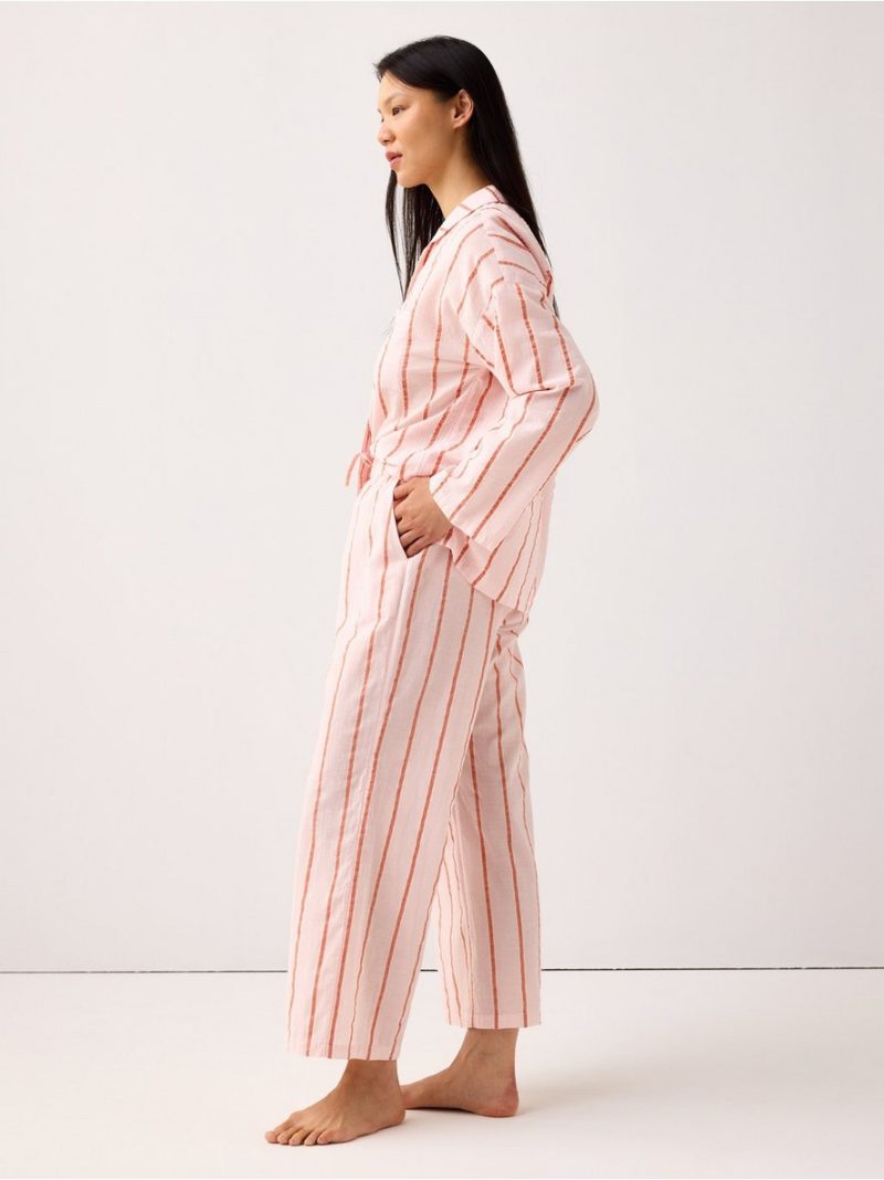 Pyjama trousers in seersucker - 8579929-7723