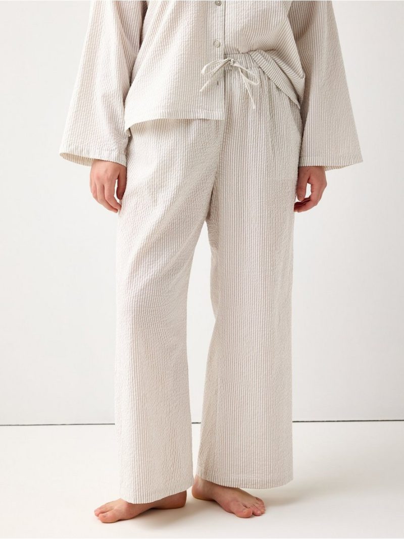 Pyjama trousers in seersucker - 8579929-7951