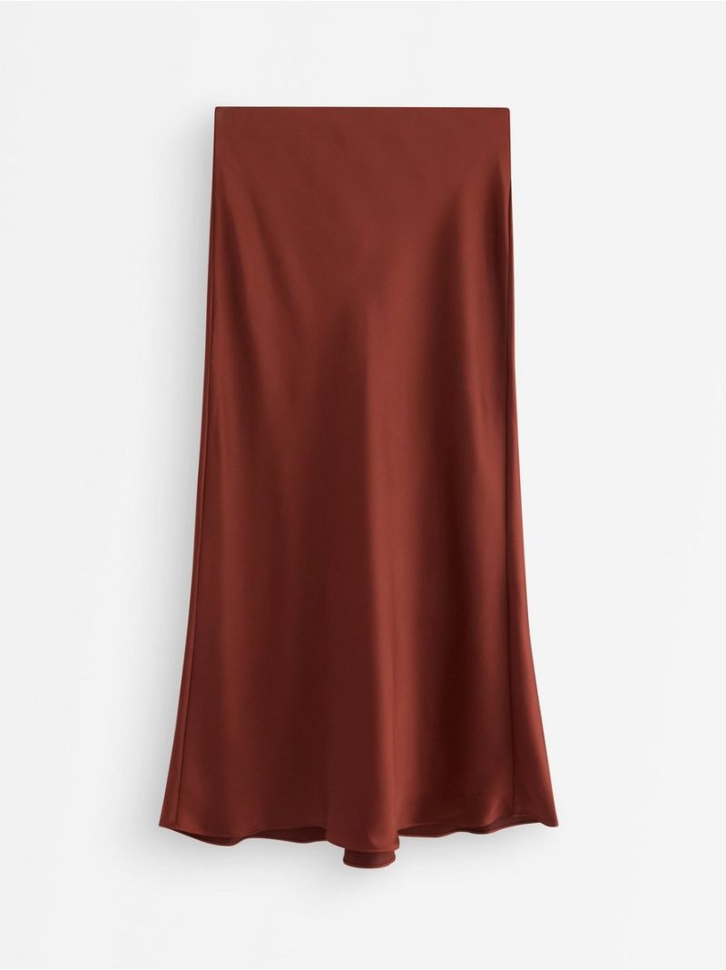 Midi skirt in satin - 8608741-7235