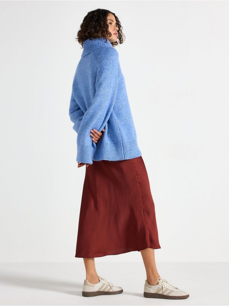 Midi skirt in satin - 8608741-7235