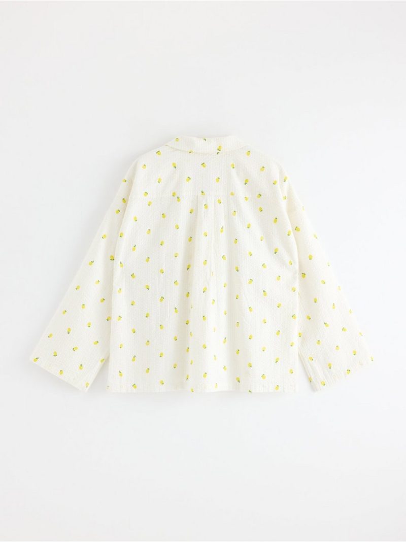 Pyjama shirt in seersucker - 8673001-4791