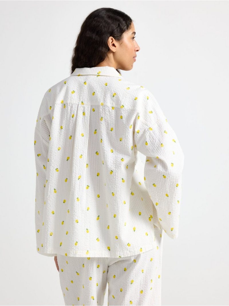 Pyjama shirt in seersucker - 8673001-4791