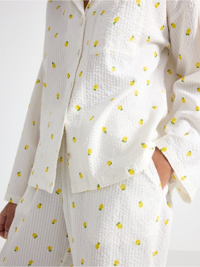 Pyjama shirt in seersucker - 8673001-4791