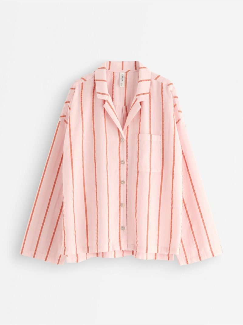 Pyjama shirt in seersucker - 8673001-7723