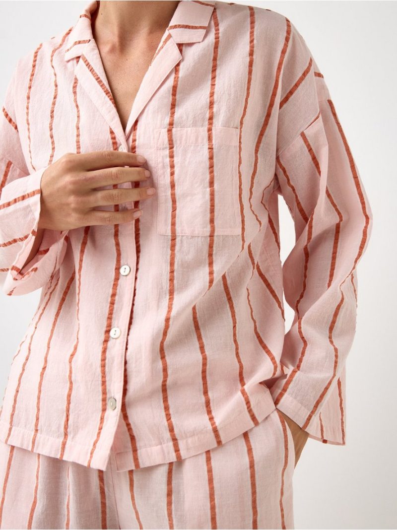 Pyjama shirt in seersucker - 8673001-7723