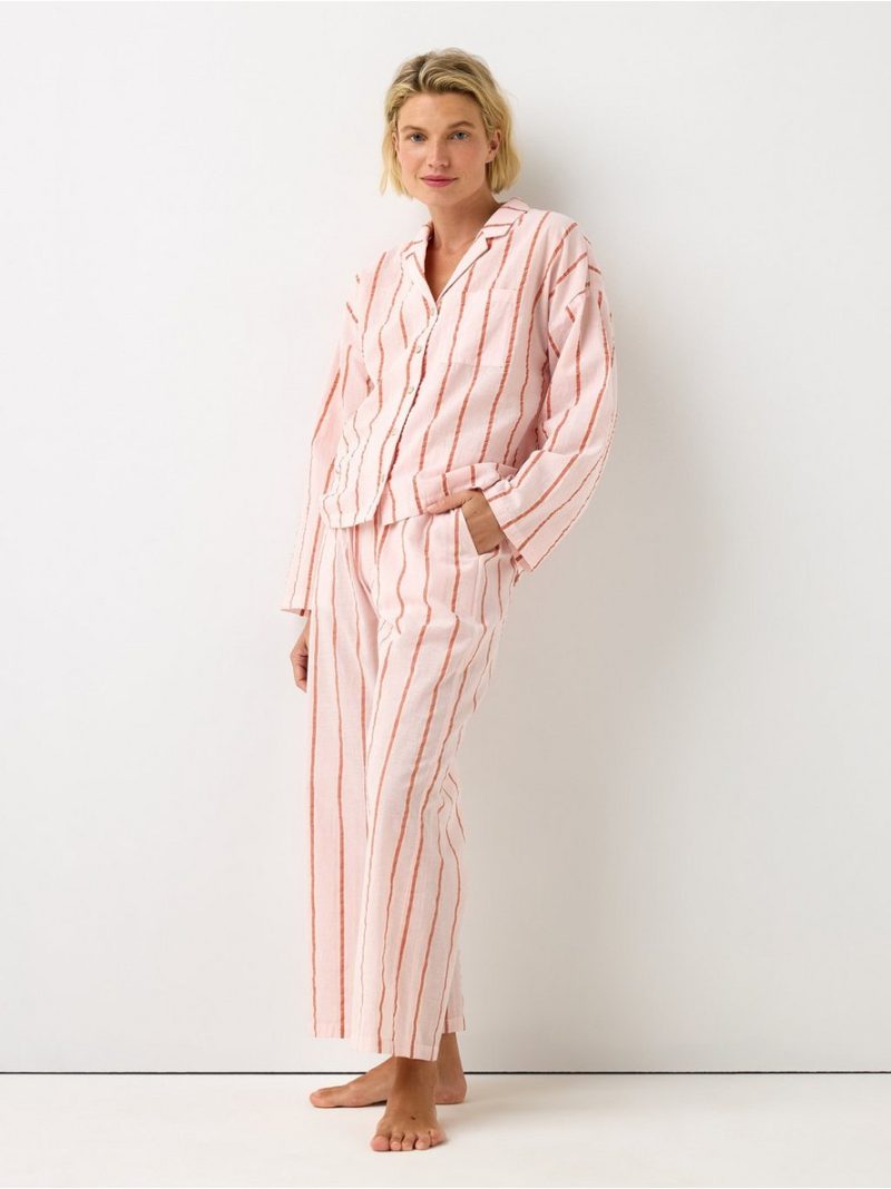 Pyjama shirt in seersucker - 8673001-7723