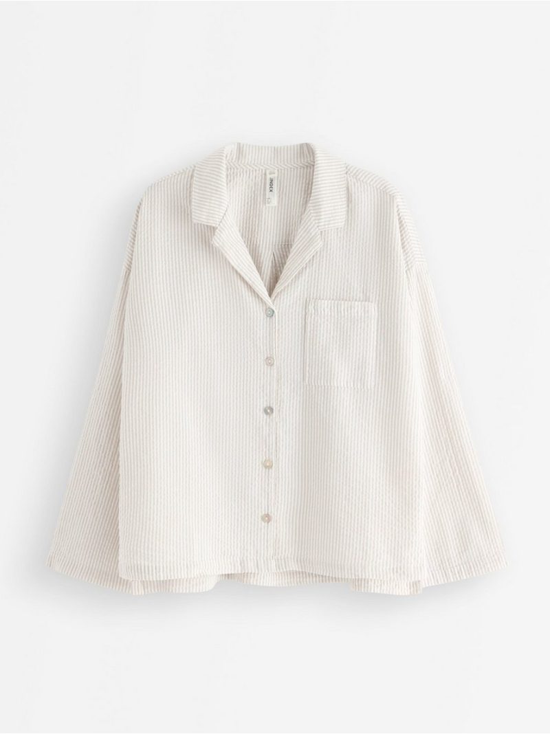 Pyjama shirt in seersucker - 8673001-7951