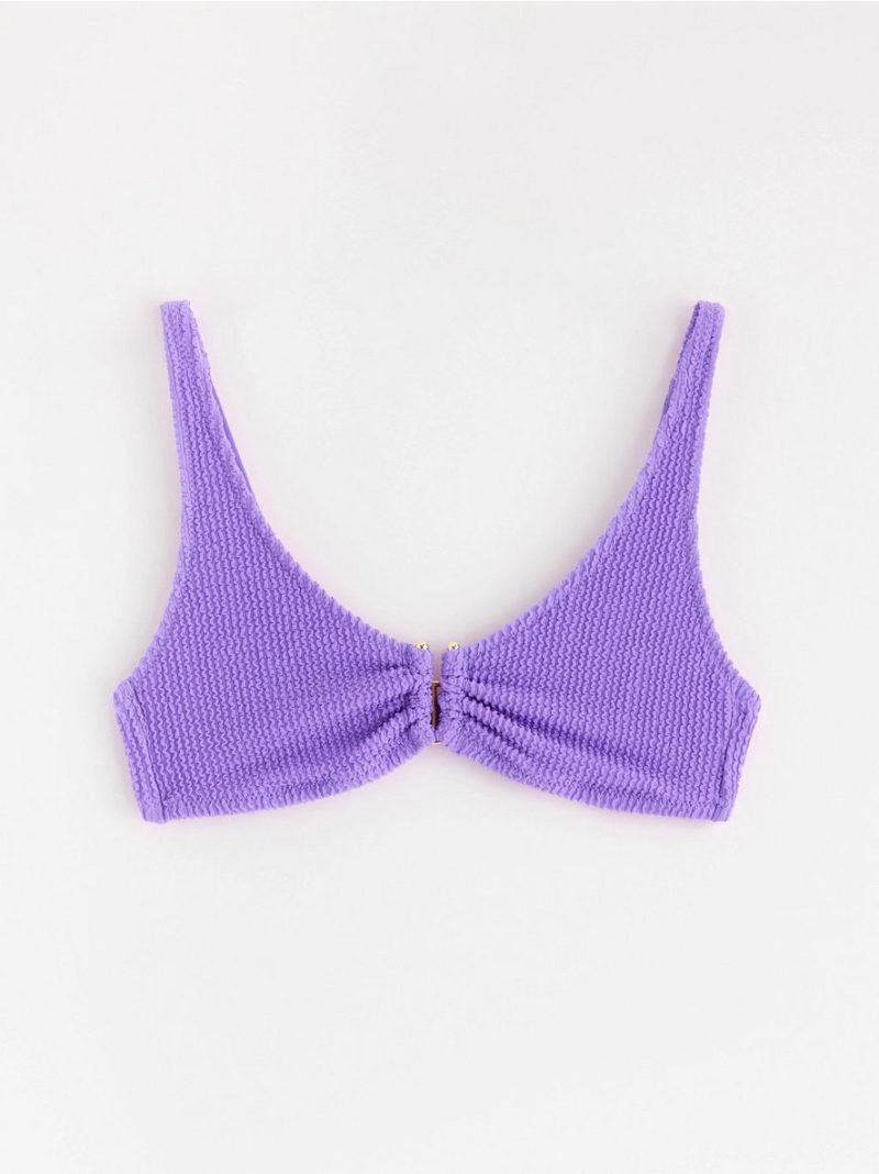 Crinkled unpadded  bikini bra - 8677085-5822