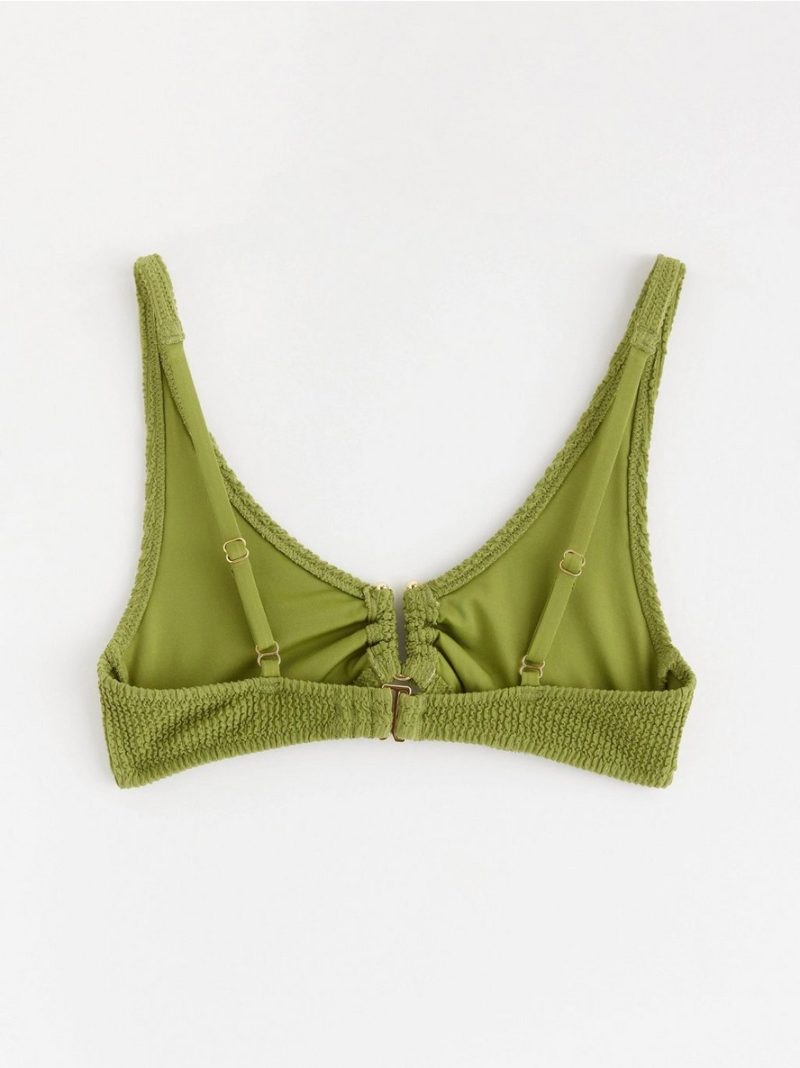 Crinkled unpadded  bikini bra - 8677085-8597