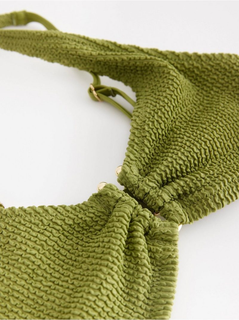 Crinkled unpadded  bikini bra - 8677085-8597