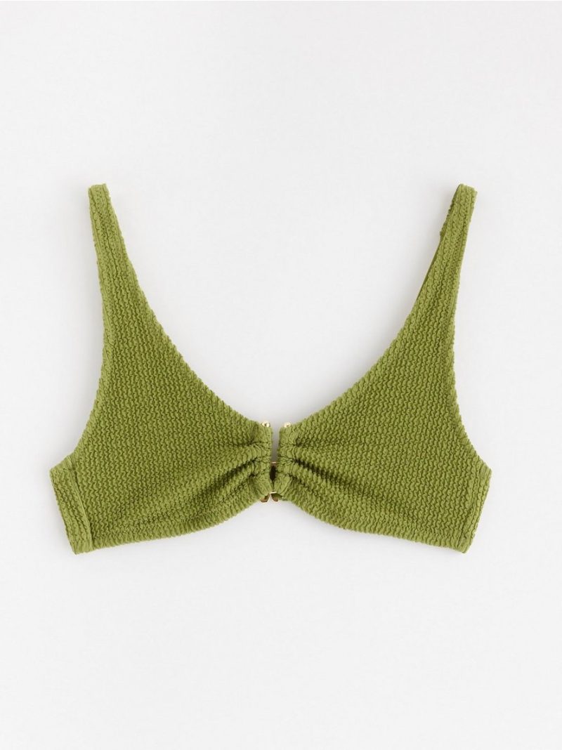 Crinkled unpadded  bikini bra - 8677085-8597