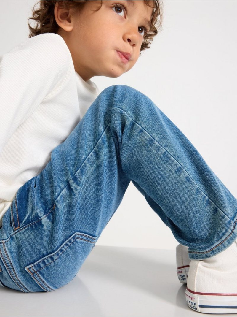 STAFFAN Straight leg jeans in denim jersey - 8688464-790