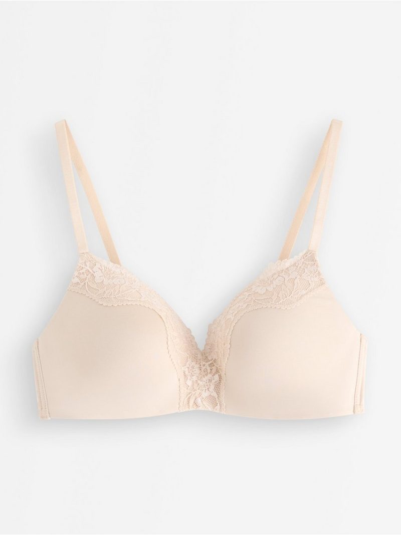 Flora wirefree bra with lace details - 8698410-7418