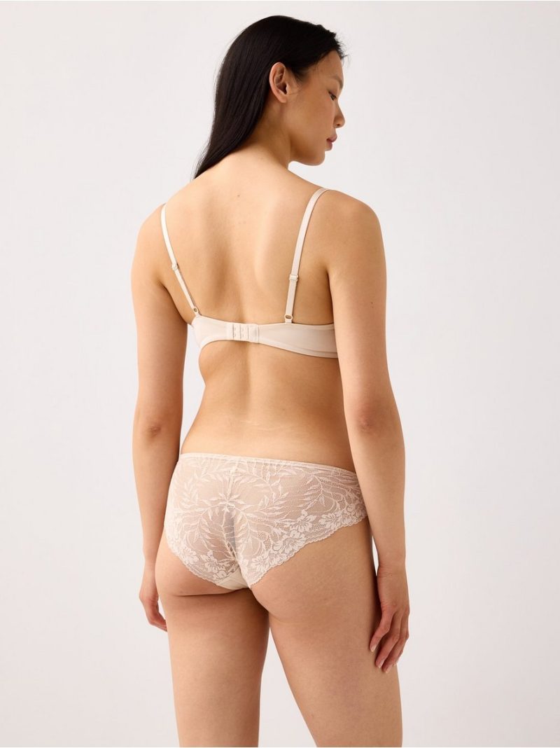 Flora wirefree bra with lace details - 8698410-7418