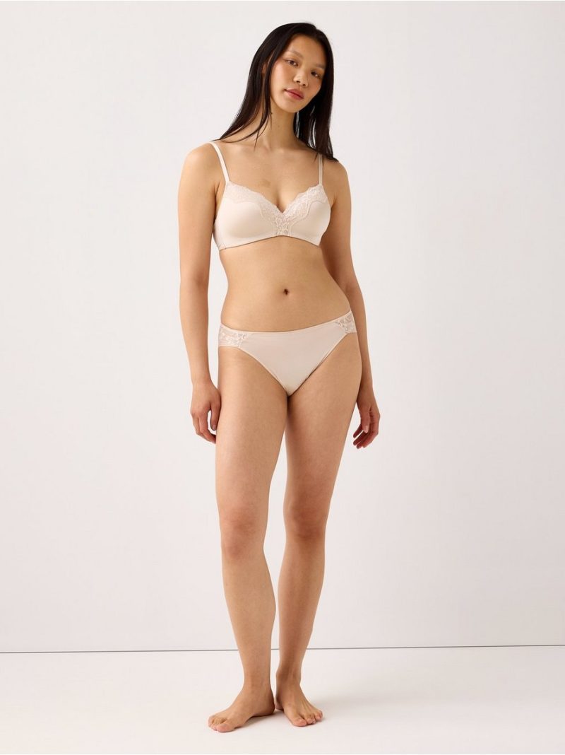 Flora wirefree bra with lace details - 8698410-7418