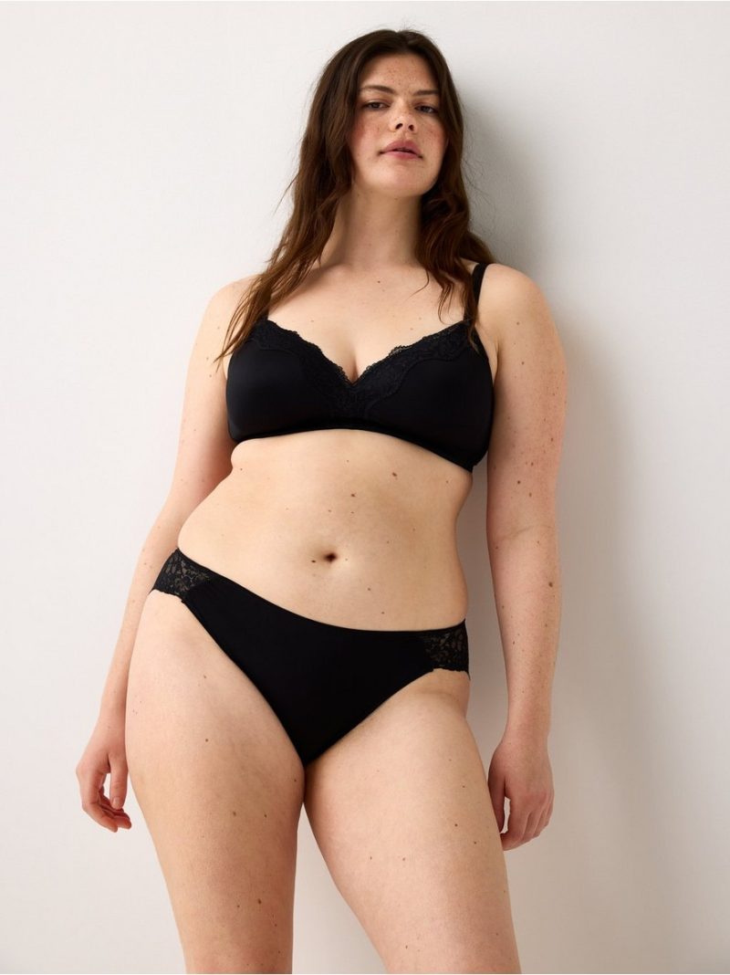 Flora wirefree bra with lace details - 8698410-80