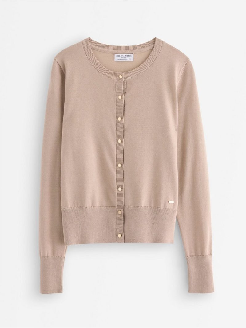 Fine-knit cardigan - 3000084-9609