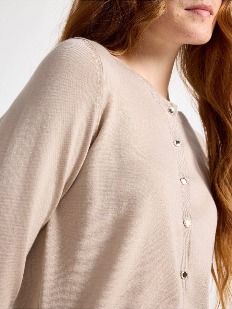 Fine-knit cardigan - 3000084-9609