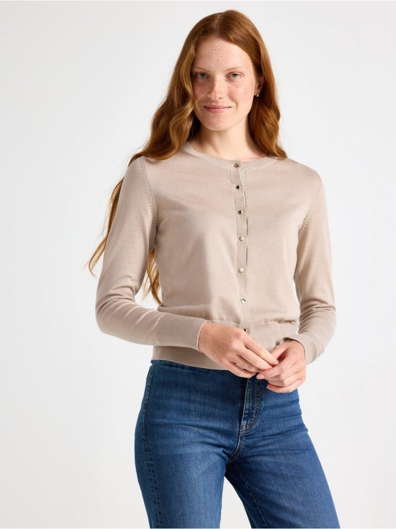 Fine-knit cardigan - 3000084-9609