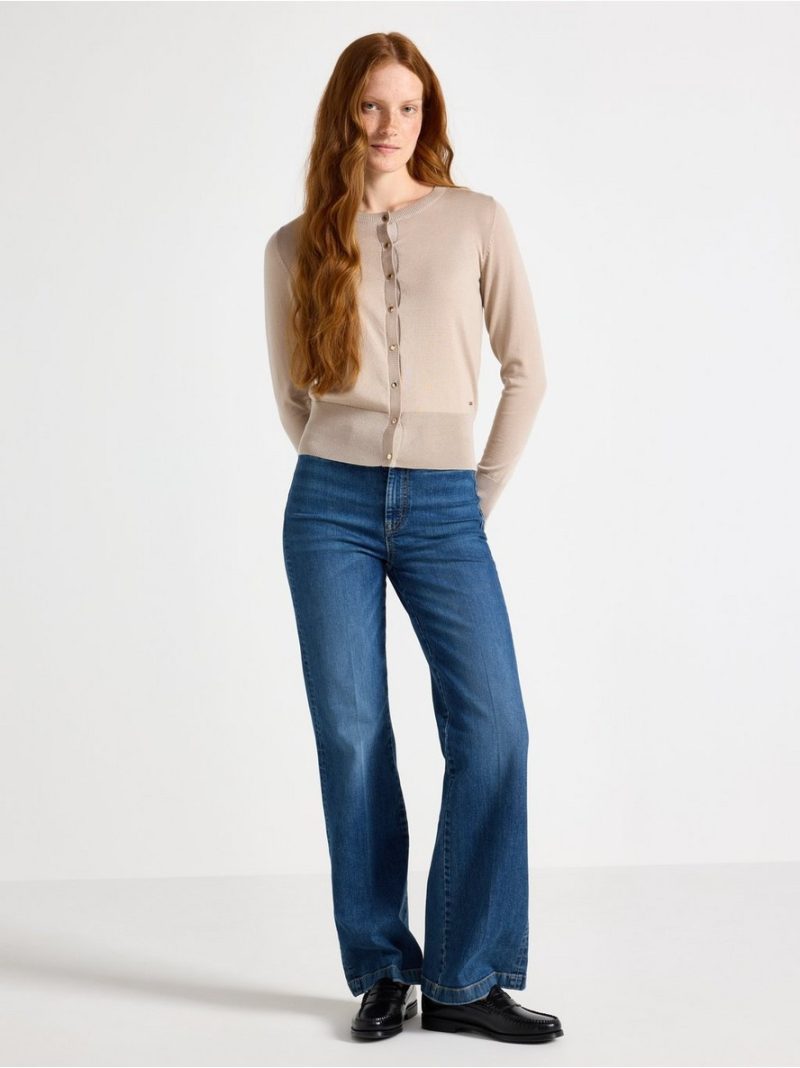 Fine-knit cardigan - 3000084-9609