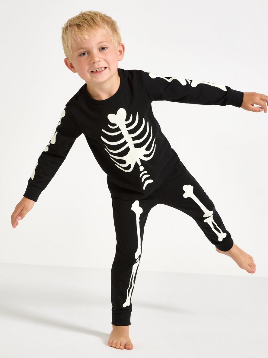 Pyjama set with glow in the dark print - 3001852-80