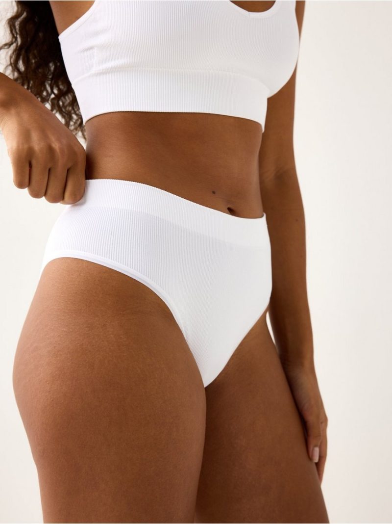 Brazilian high ribbed seamless briefs - 3001928-70