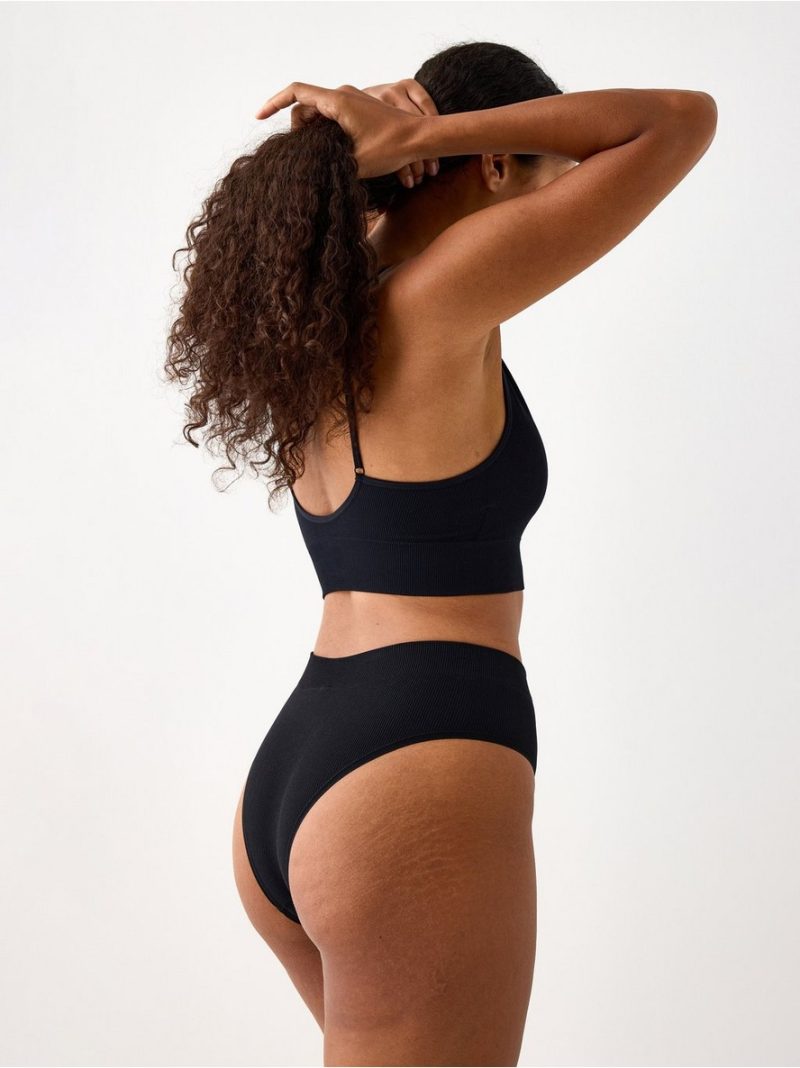 Brazilian high ribbed seamless briefs - 3001928-80