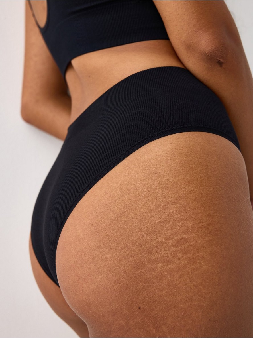 Brazilian high ribbed seamless briefs - 3001928-80
