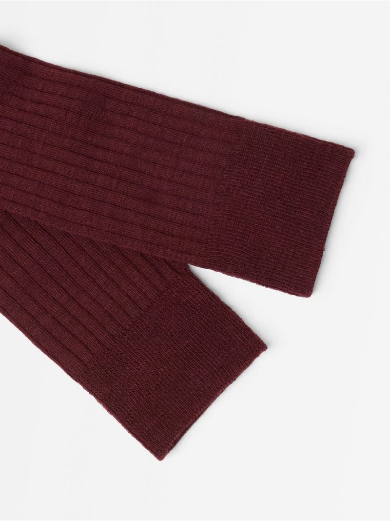 Ribbed knee-high socks in merino wool blend - 3002053-1246